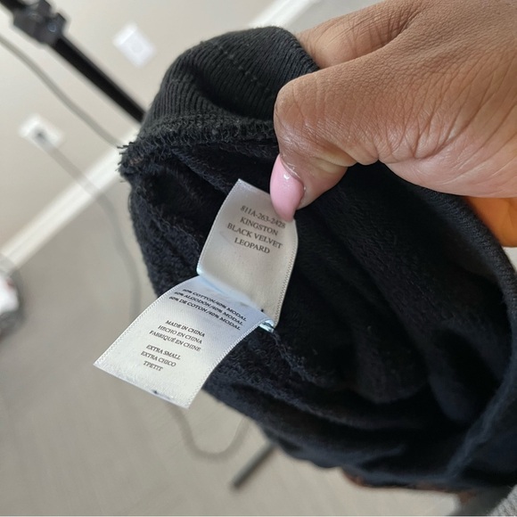 Rails Women Joggers Pants XS Black Kingston Side Stripe Velvet Pull On - Picture 3 of 12